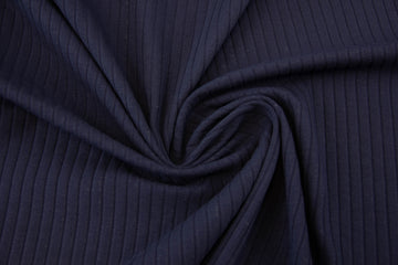 Breiter Rippenjersey, marine, 0,5 m